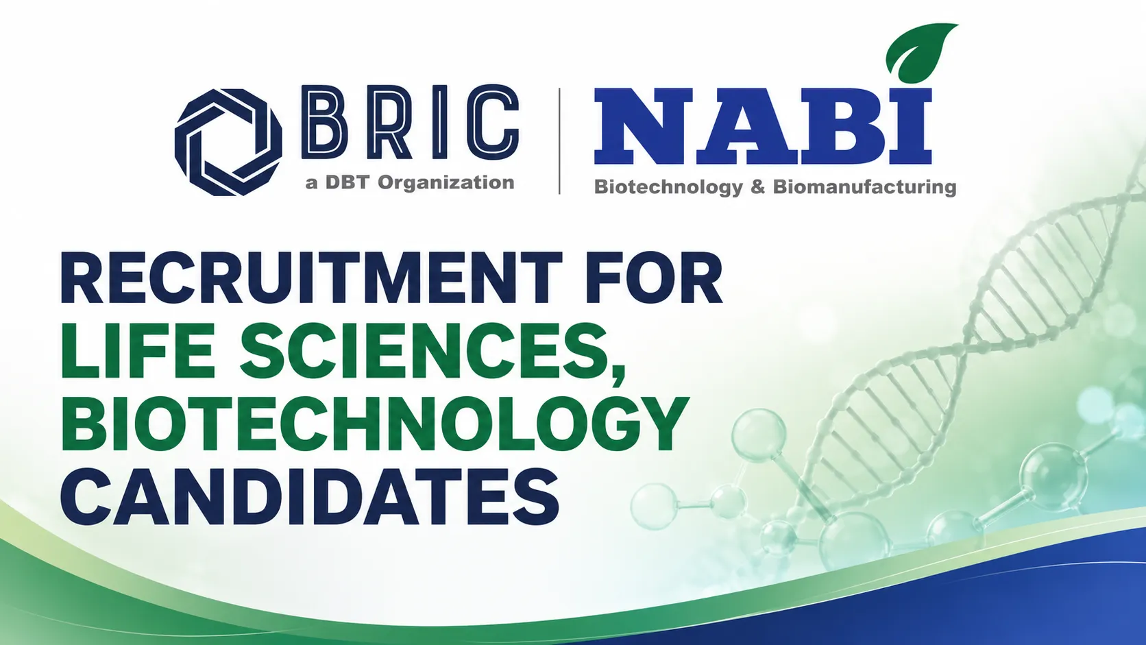 Recruitment for Life Sciences, Biotechnology candidates at BRIC-NABI