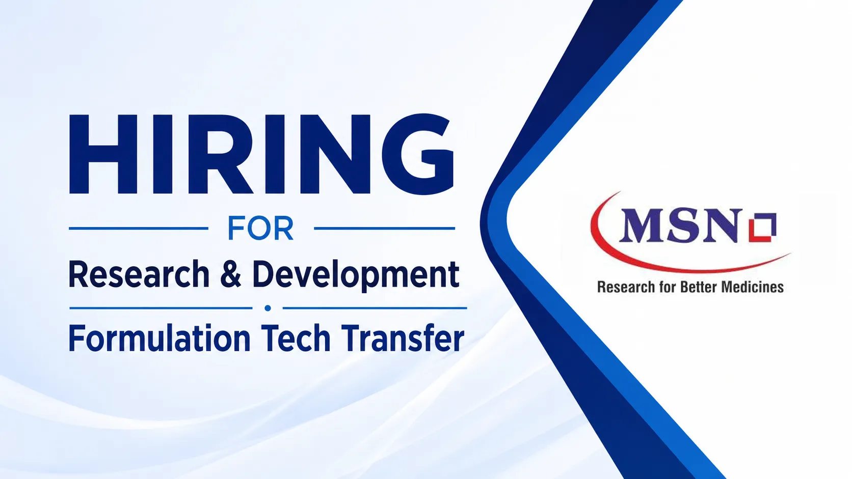 Research & Development, Formulation Tech Transfer Jobs at MSN Group