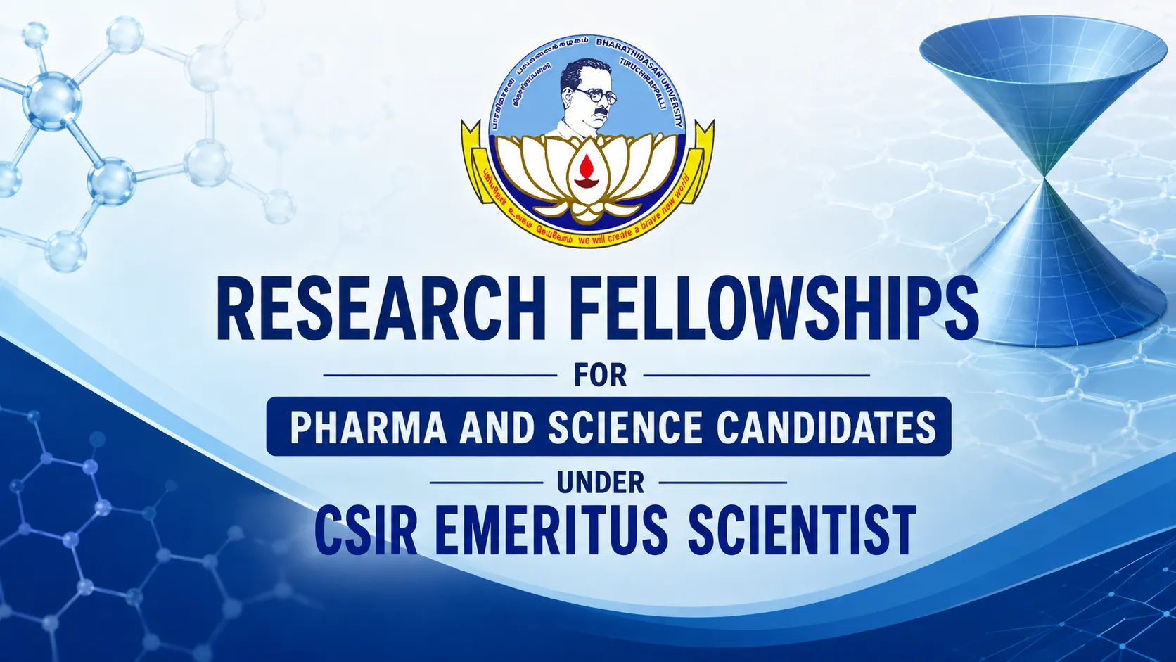 Research Fellowships for Pharma and Science candidates under CSIR Emeritus Scientist at Bharathidasan University