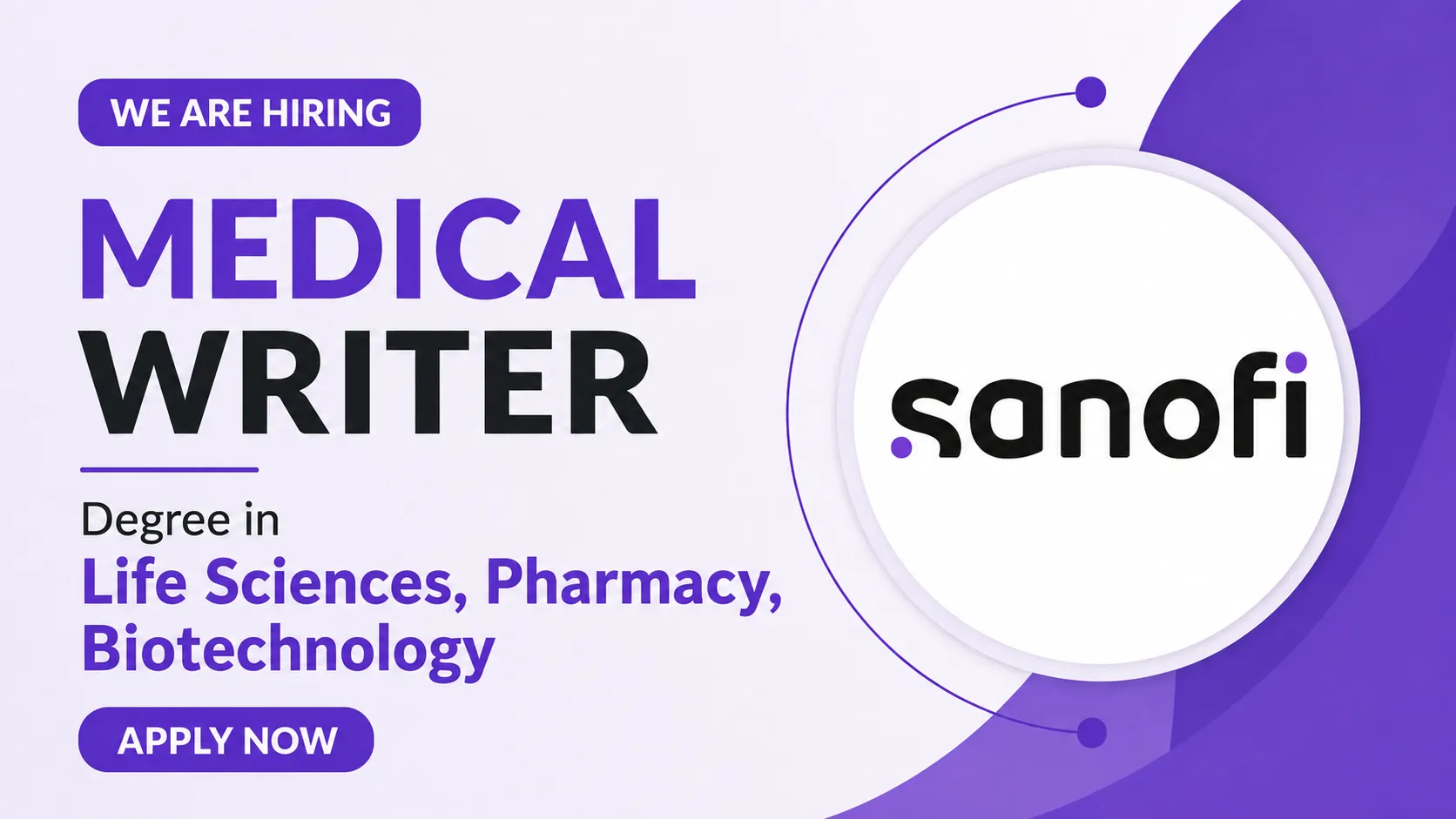 Sanofi looking for Medical Writer