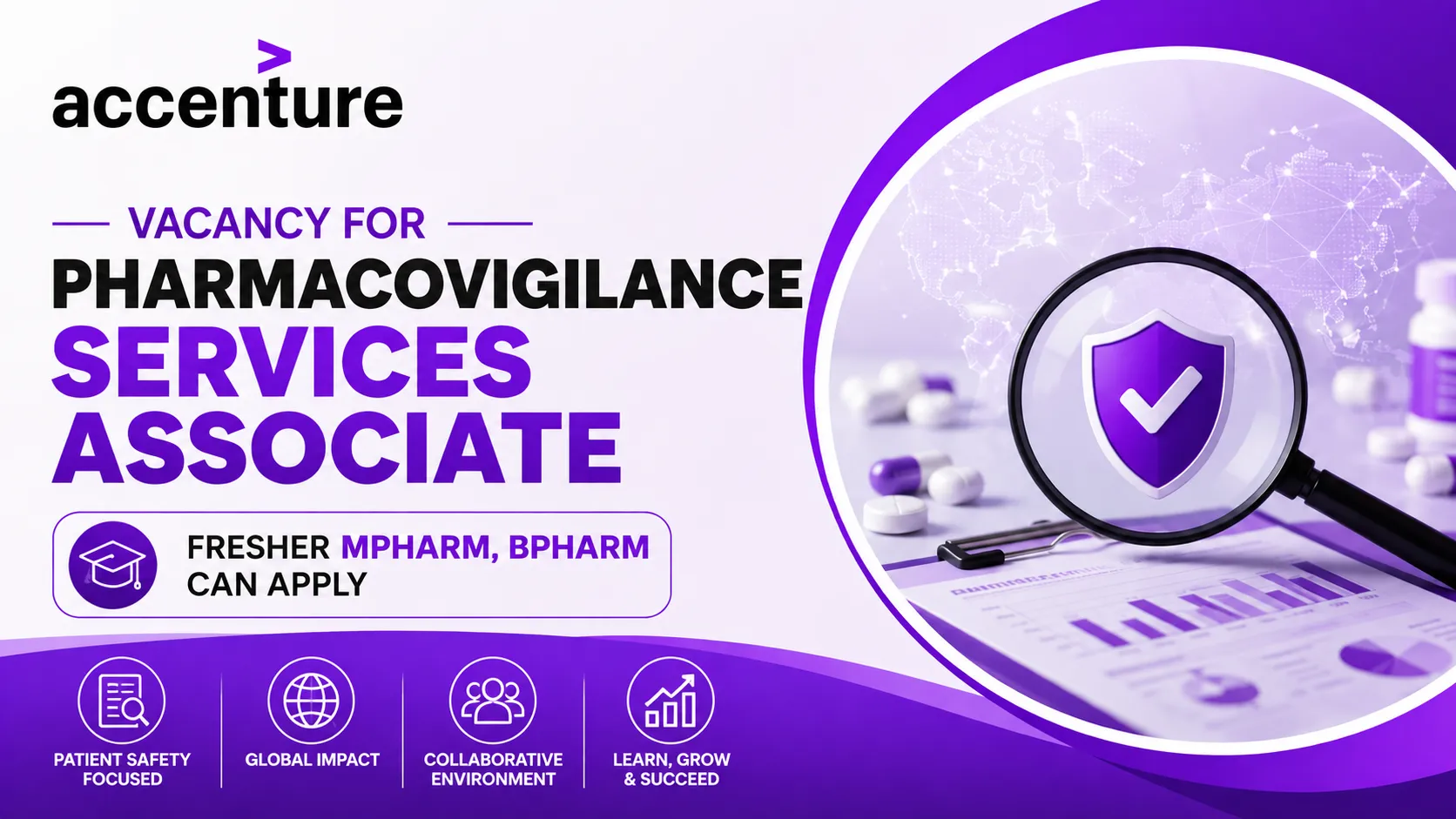 Vacancy for Pharmacovigilance Services Associate at Accenture