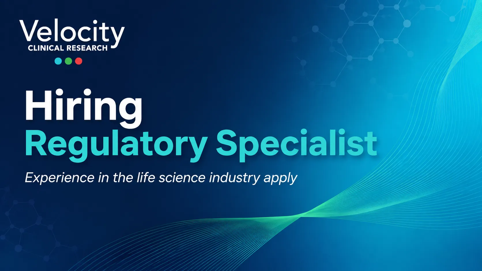 Velocity Clinical Research Hiring Regulatory Specialist