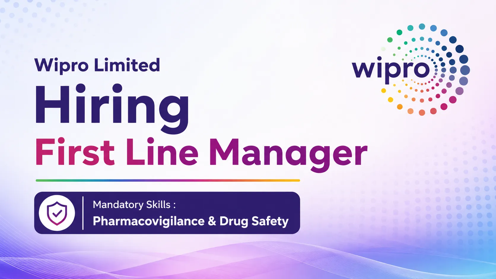 Wipro Limited Hiring First Line Manager
