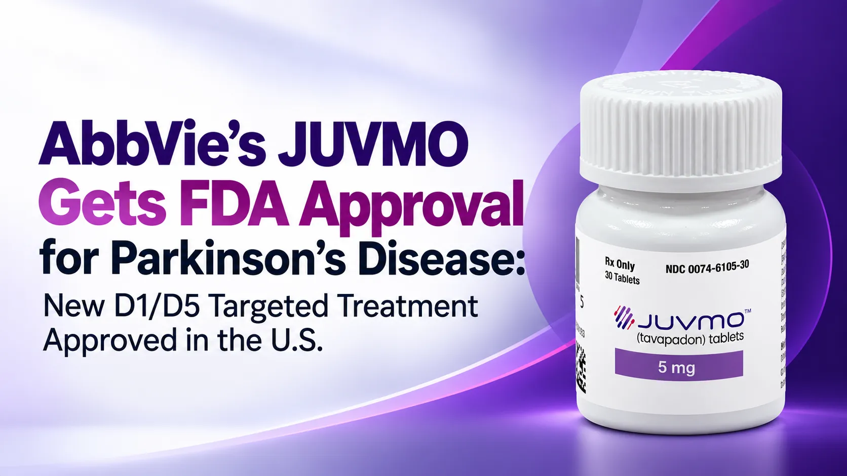 AbbVie’s JUVMO Gets FDA Approval for Parkinson’s Disease: New D1/D5 Targeted Treatment Approved in the U.S. 