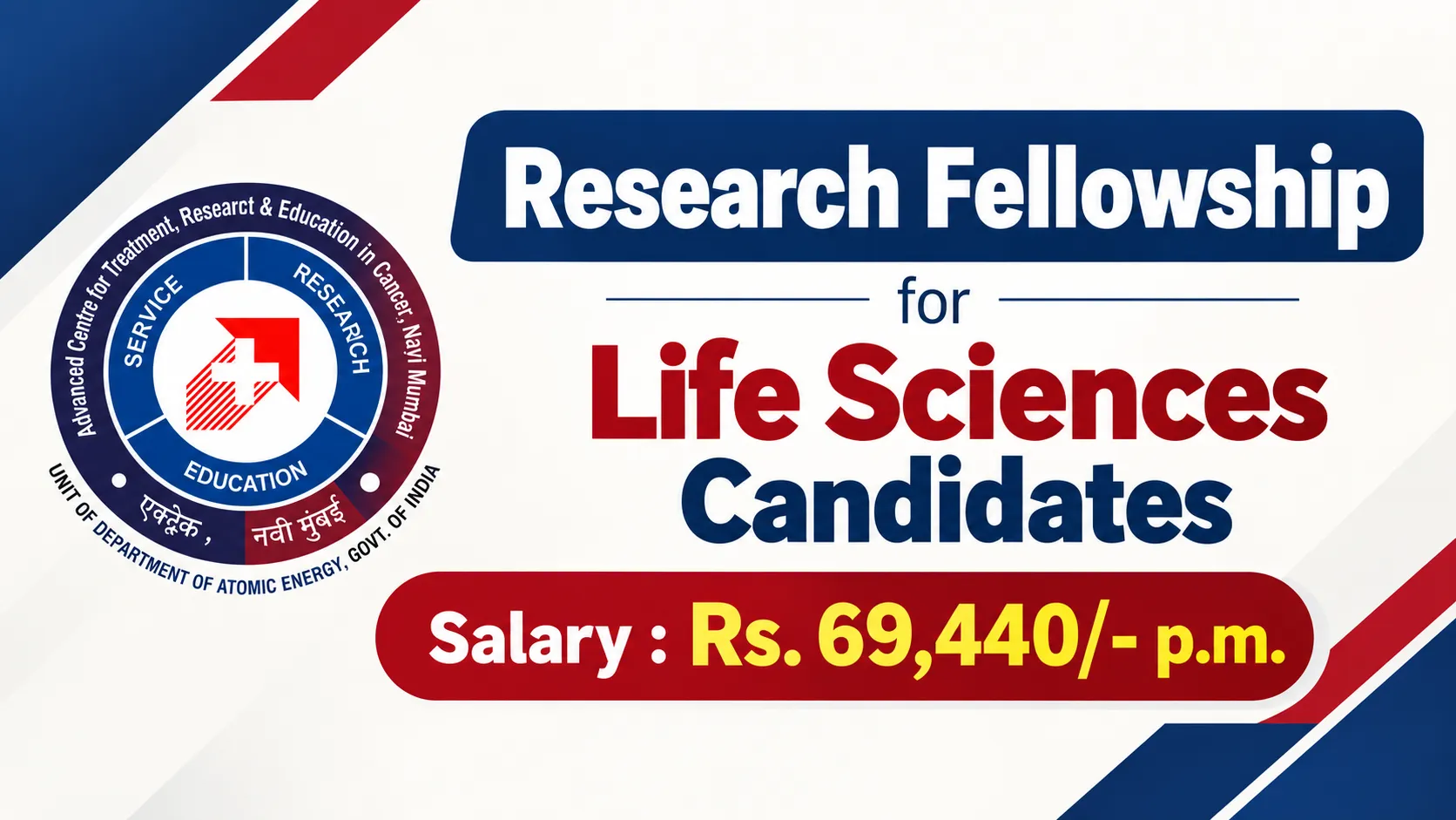 ACTREC Research Fellowship for Life Sciences Candidates