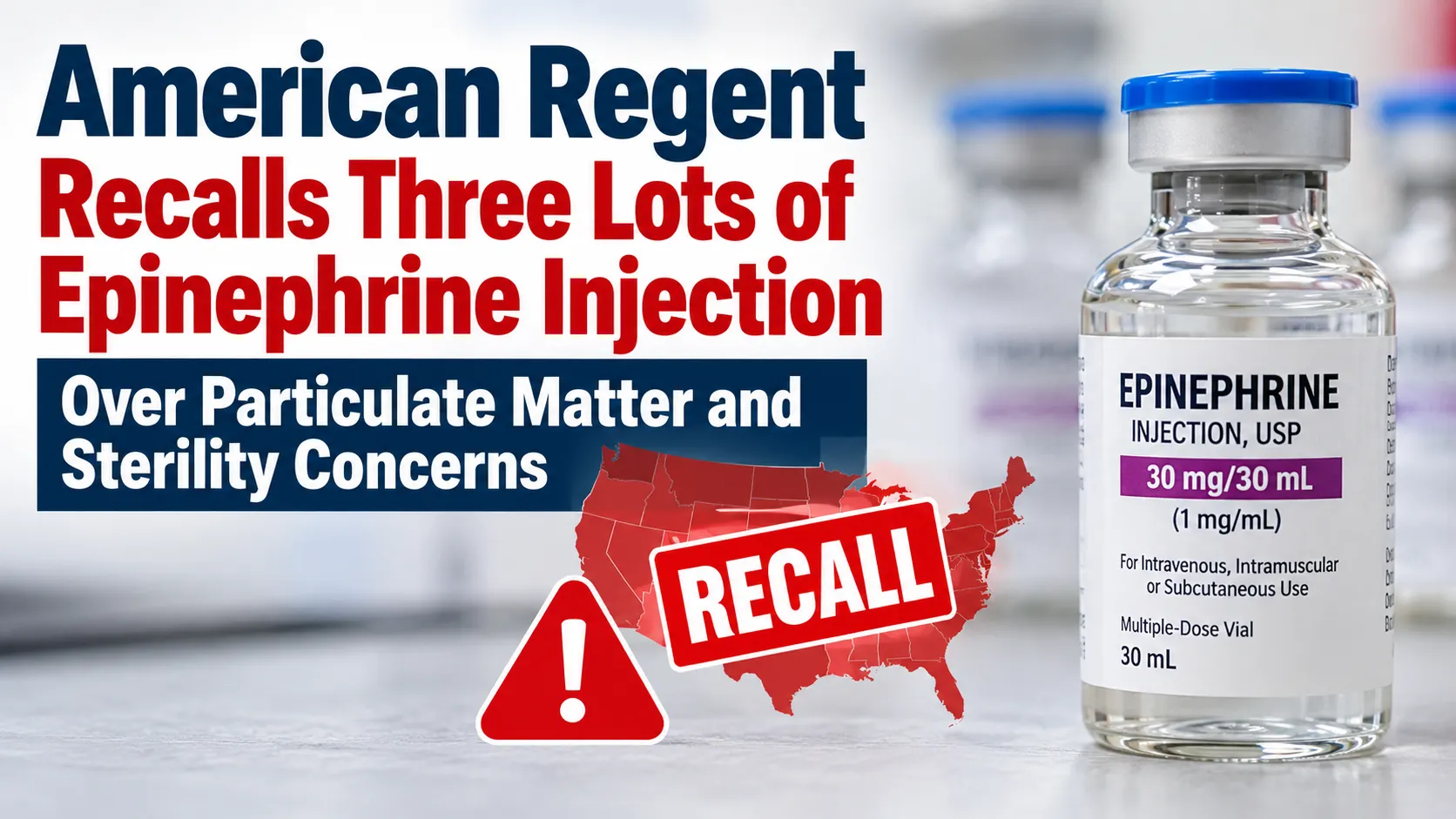American Regent Recalls Three Lots of Epinephrine Injection Over Particulate Matter and Sterility Concerns