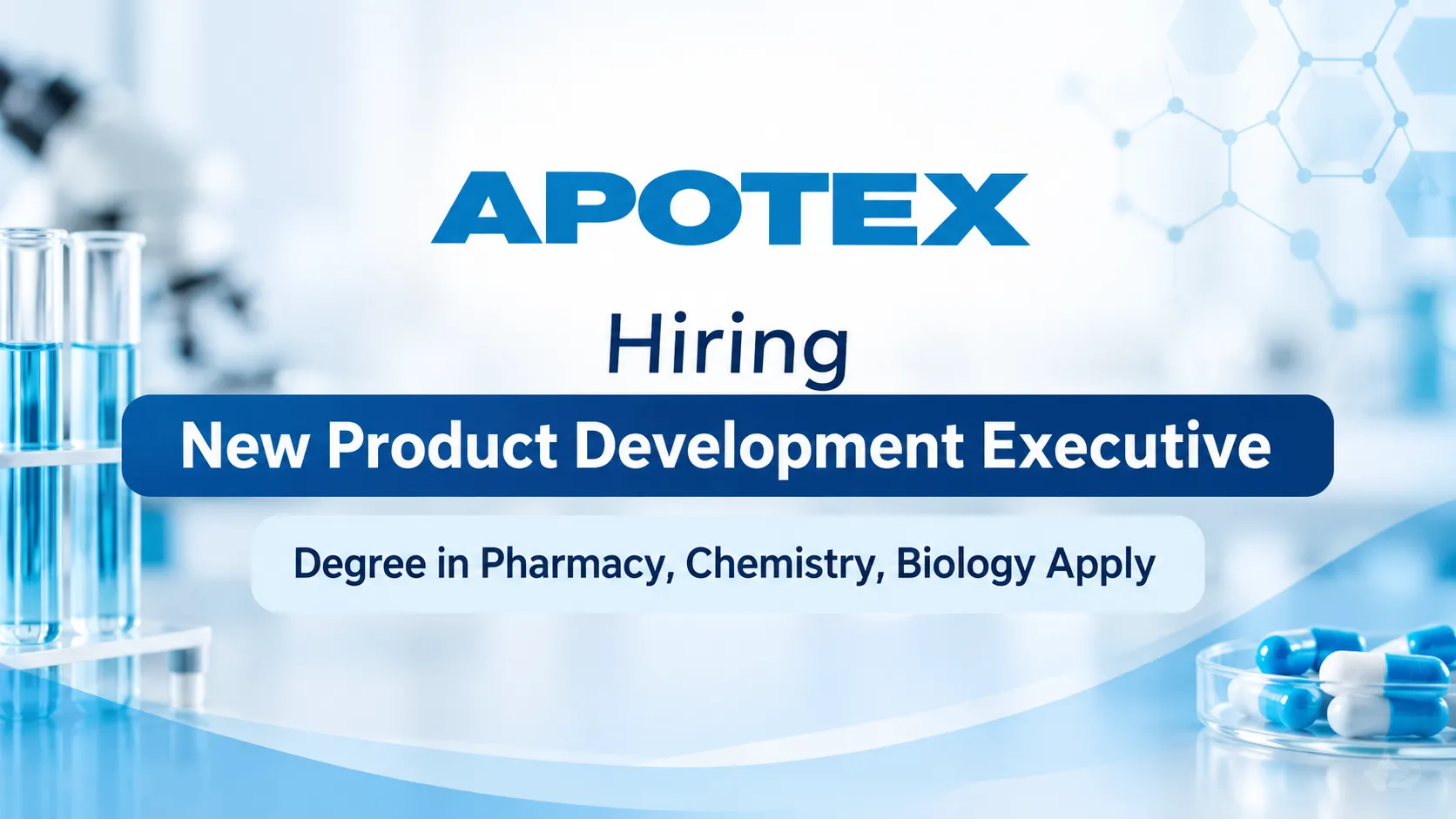 Apotex Inc Hiring New Product Development Executive