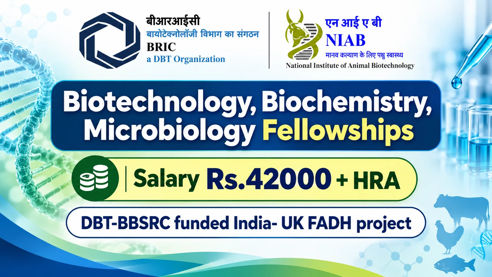Biotechnology, Biochemistry, Microbiology Fellowships at NIAB