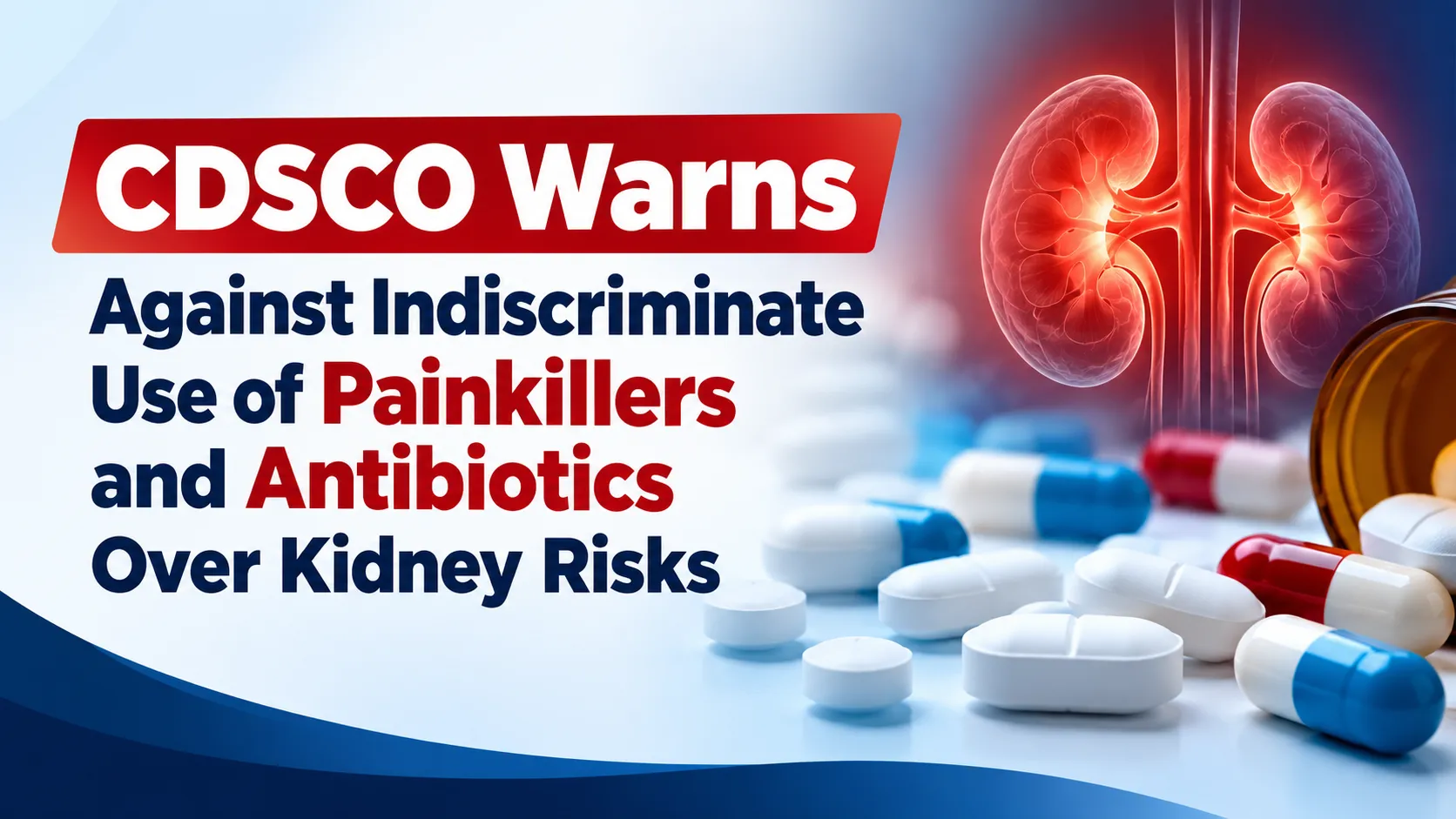 CDSCO Warns Against Indiscriminate Use of Painkillers and Antibiotics Over Kidney Risks