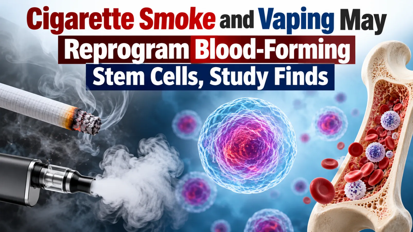 Cigarette Smoke and Vaping May Reprogram Blood-Forming Stem Cells, Study Finds