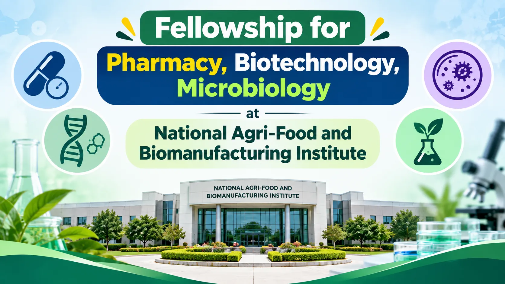 Fellowship for Pharmacy, Biotechnology, Microbiology at National Agri-Food and Biomanufacturing Institute