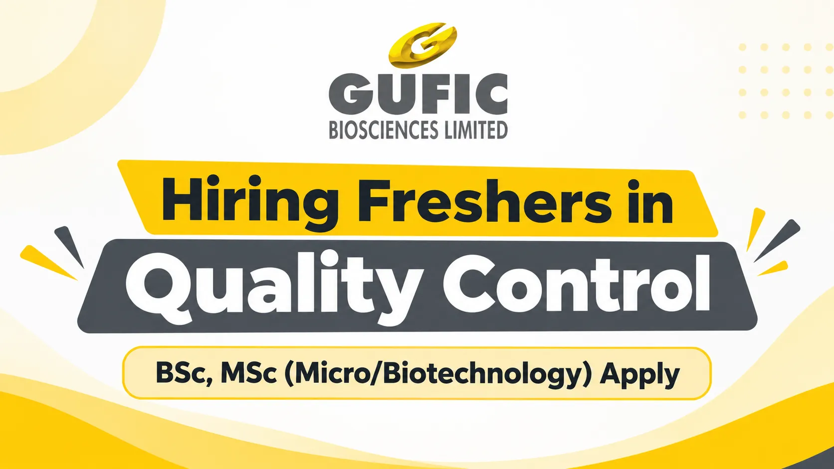 Gufic Biosciences Hiring Freshers in Quality Control