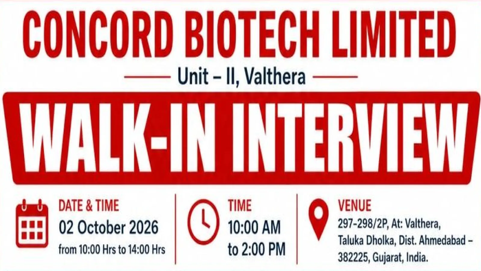 Hiring for Production and Quality Control at Concord Biotech