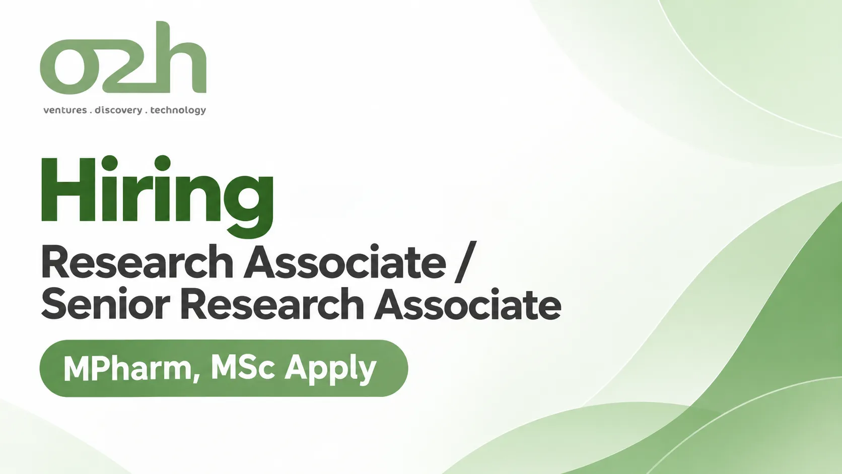 Hiring Research Associate / Senior Research Associate at o2h group