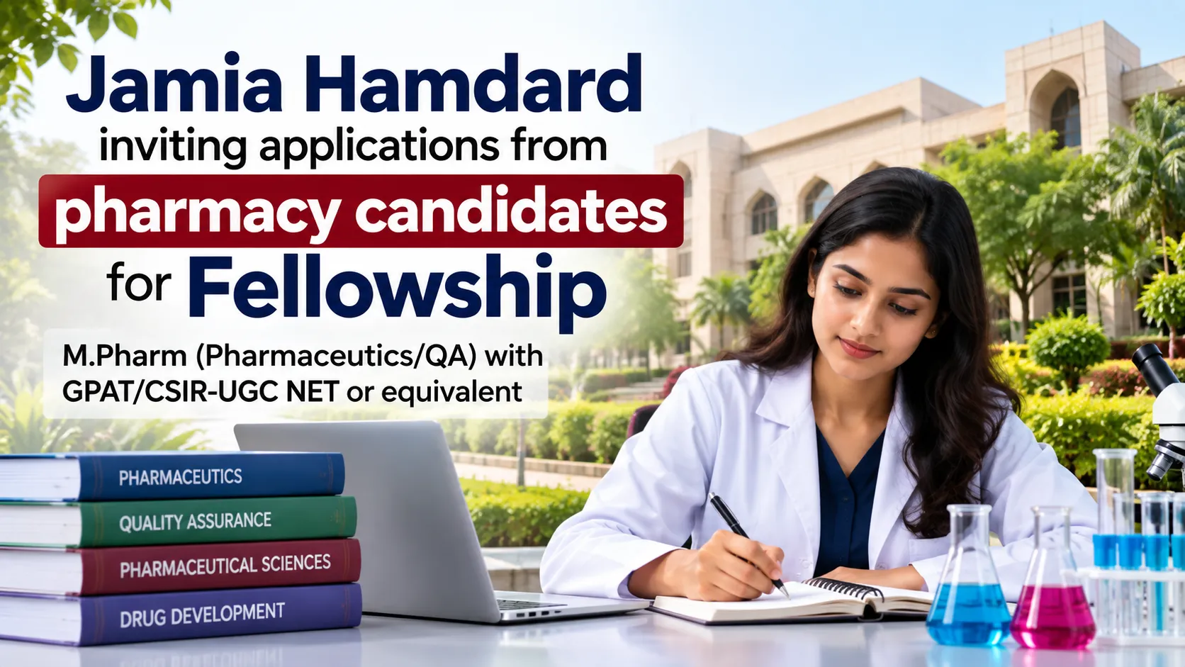 Jamia Hamdard inviting applications from pharmacy candidates for Fellowship