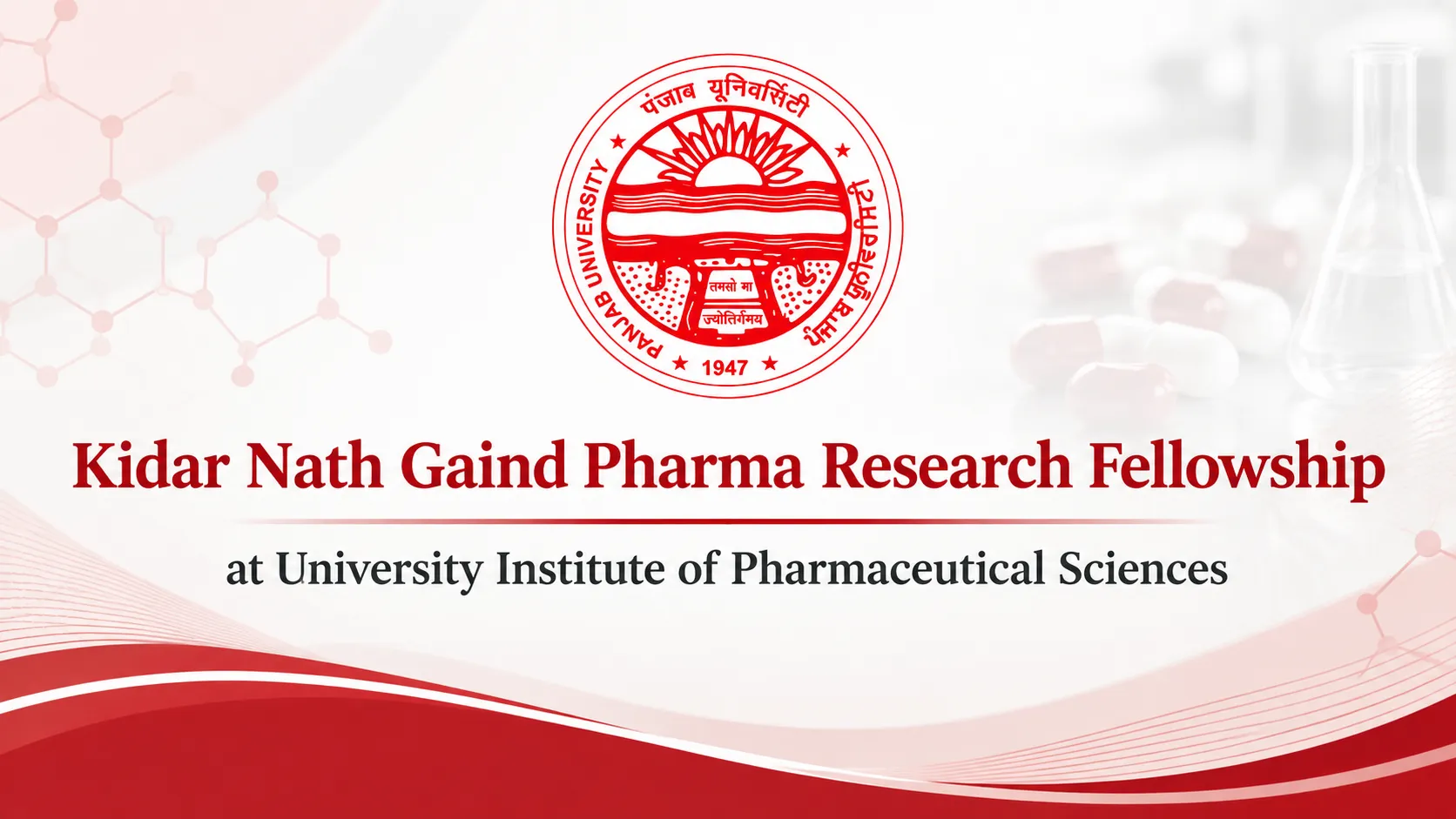Kidar Nath Gaind Pharma Research Fellowship at Panjab University