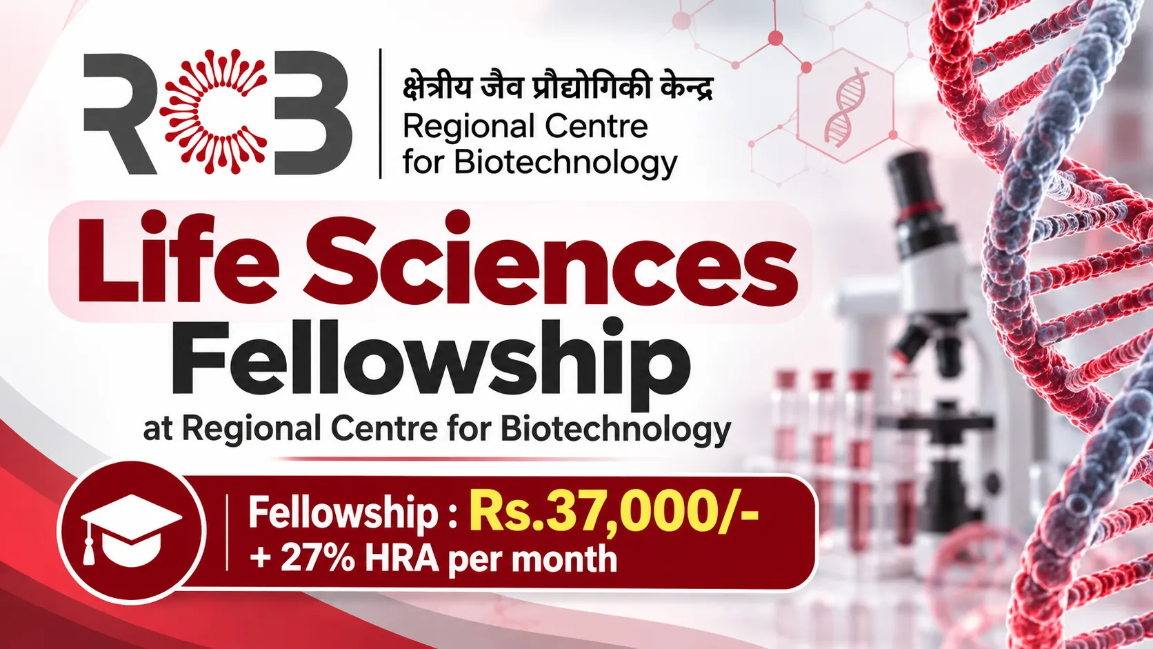 Life Sciences Fellowship at Regional Centre for Biotechnology