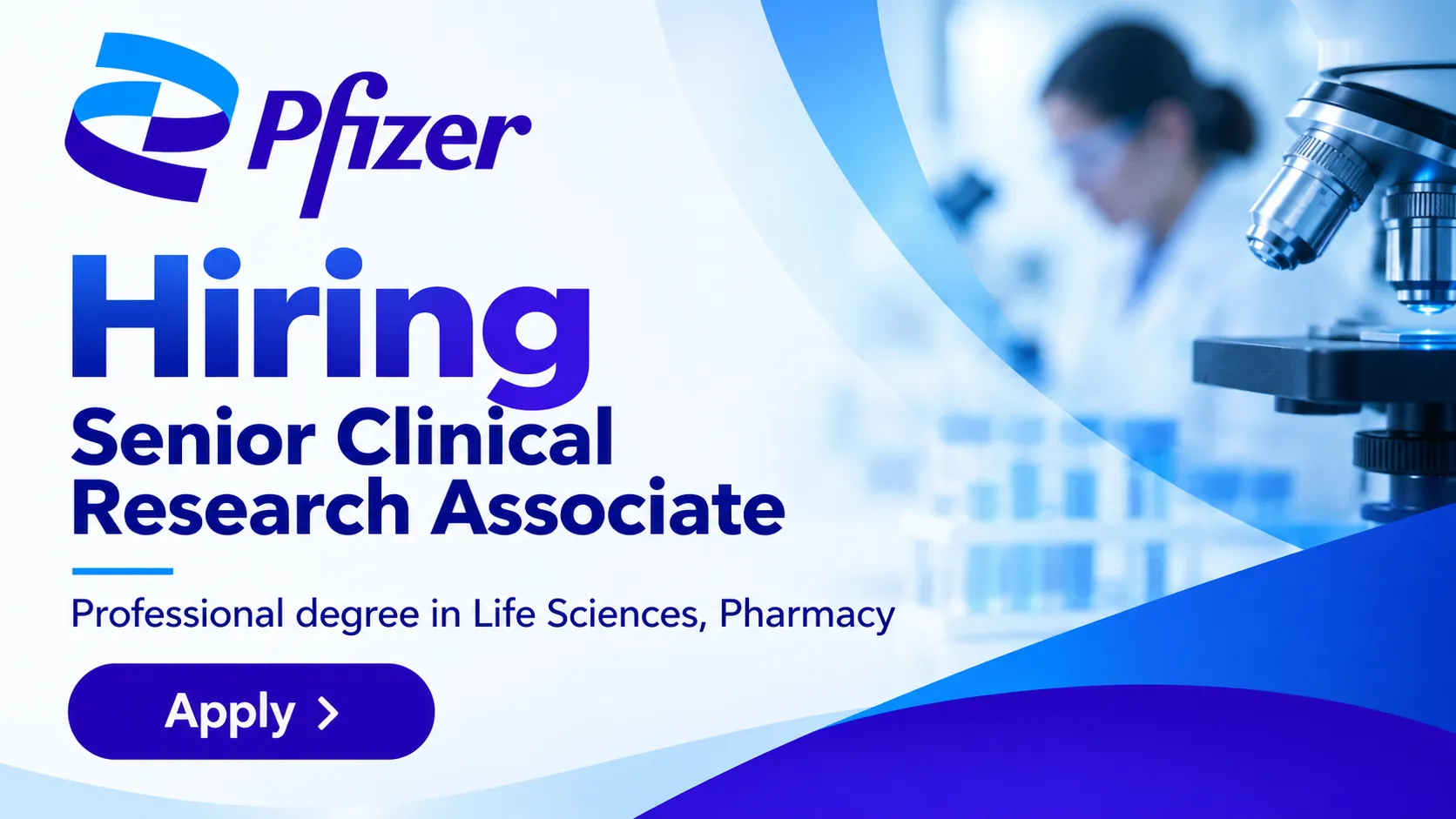 Pfizer Hiring Senior Clinical Research Associate