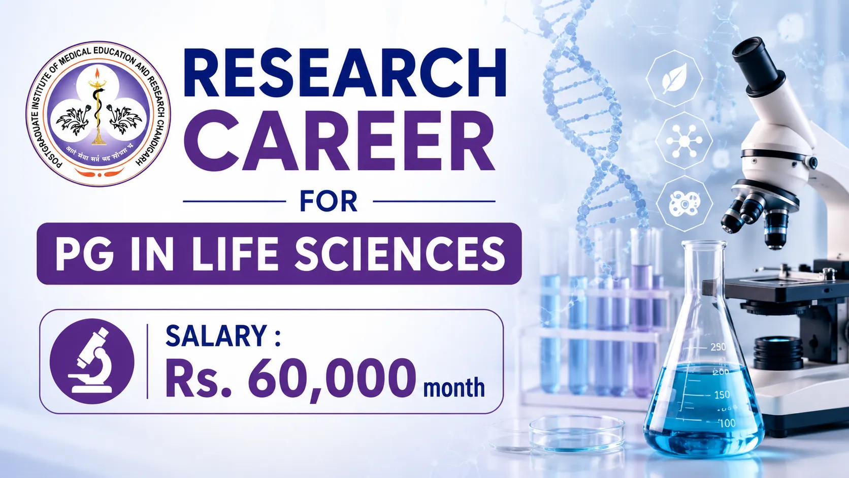 Research Career for PG in Life Sciences at PGIMER