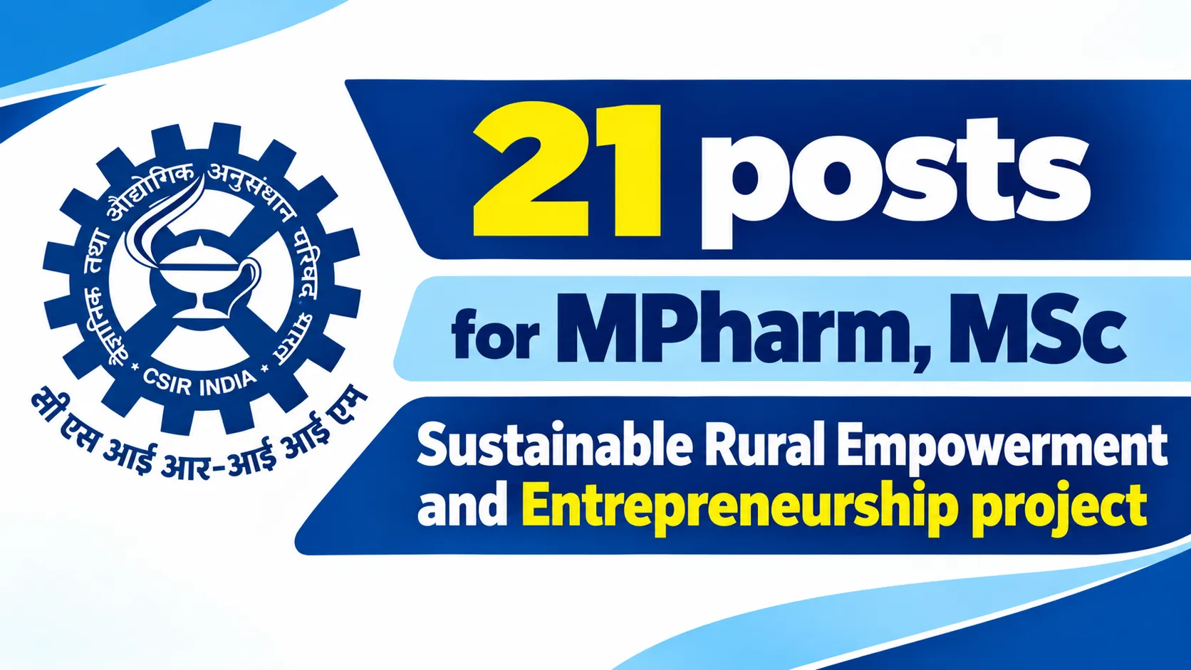 21 posts for MPharm, MSc at Indian Institute of Integrative Medicine