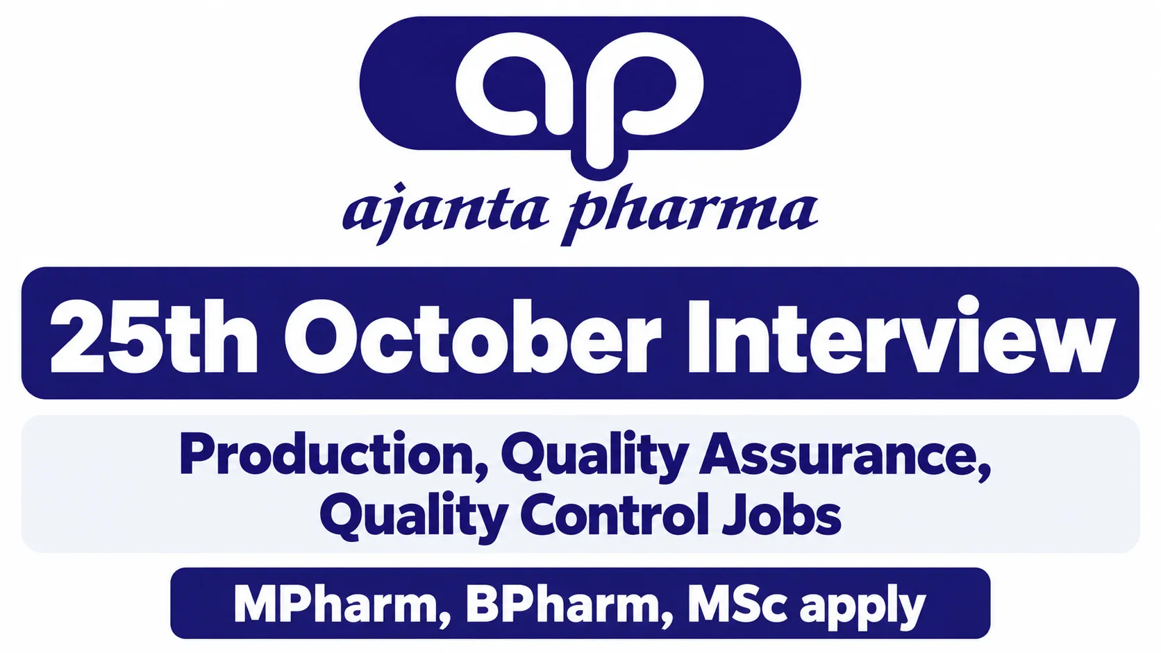 Ajanta Pharma Interview : Production, Quality Assurance, Quality Control Jobs