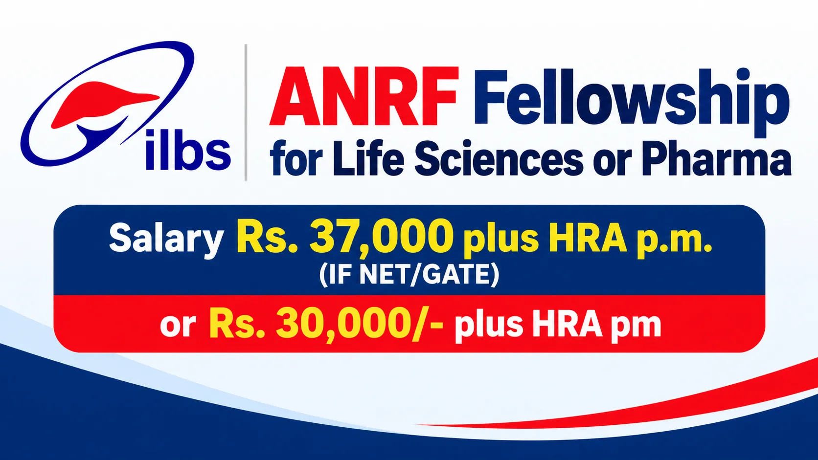 ANRF Fellowship for Life Sciences or Pharma at Institute of Liver and Biliary Sciences