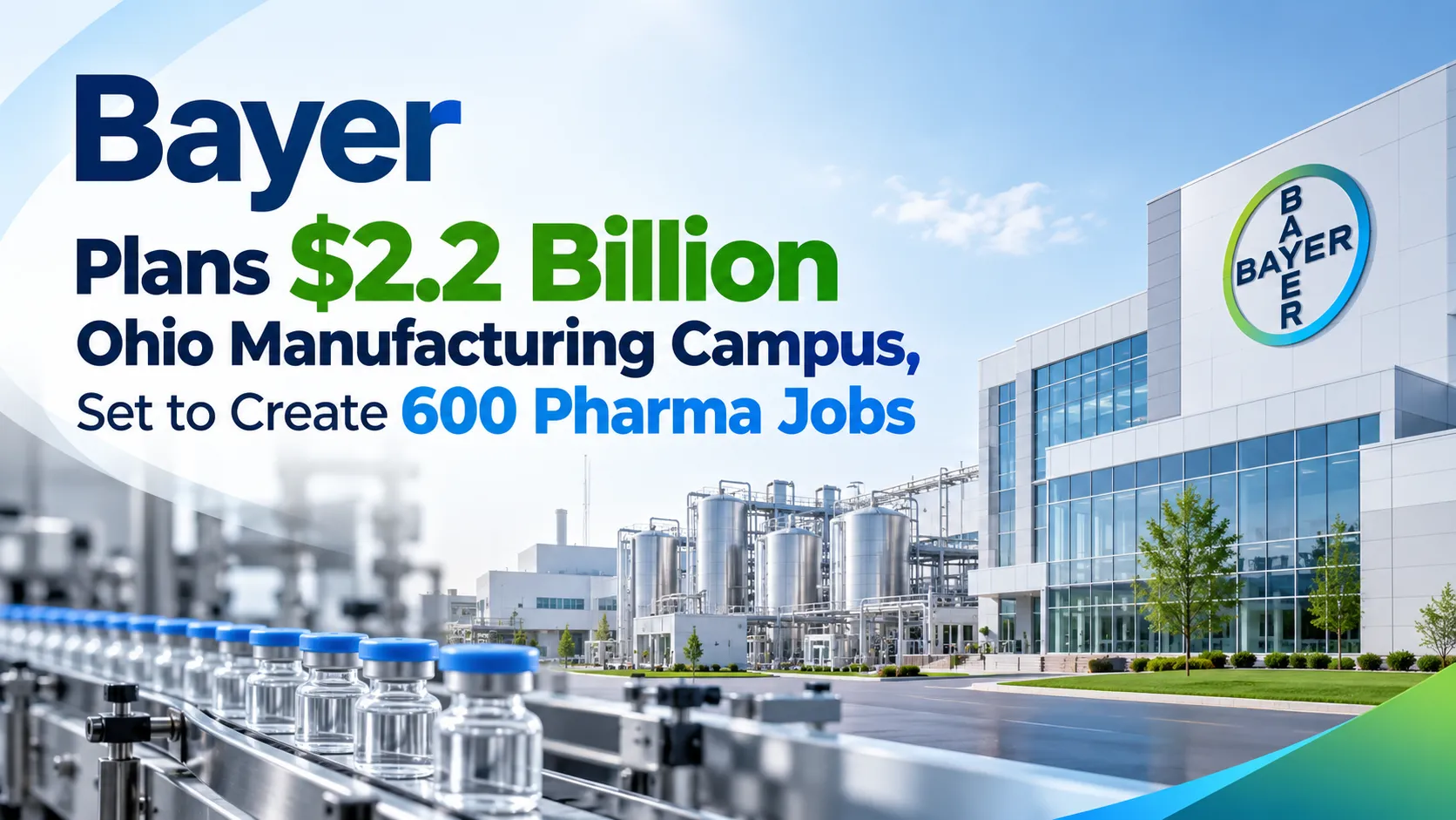 Bayer Plans 2.2 Billion USD Ohio Manufacturing Campus, Set to Create 600 Pharma Jobs