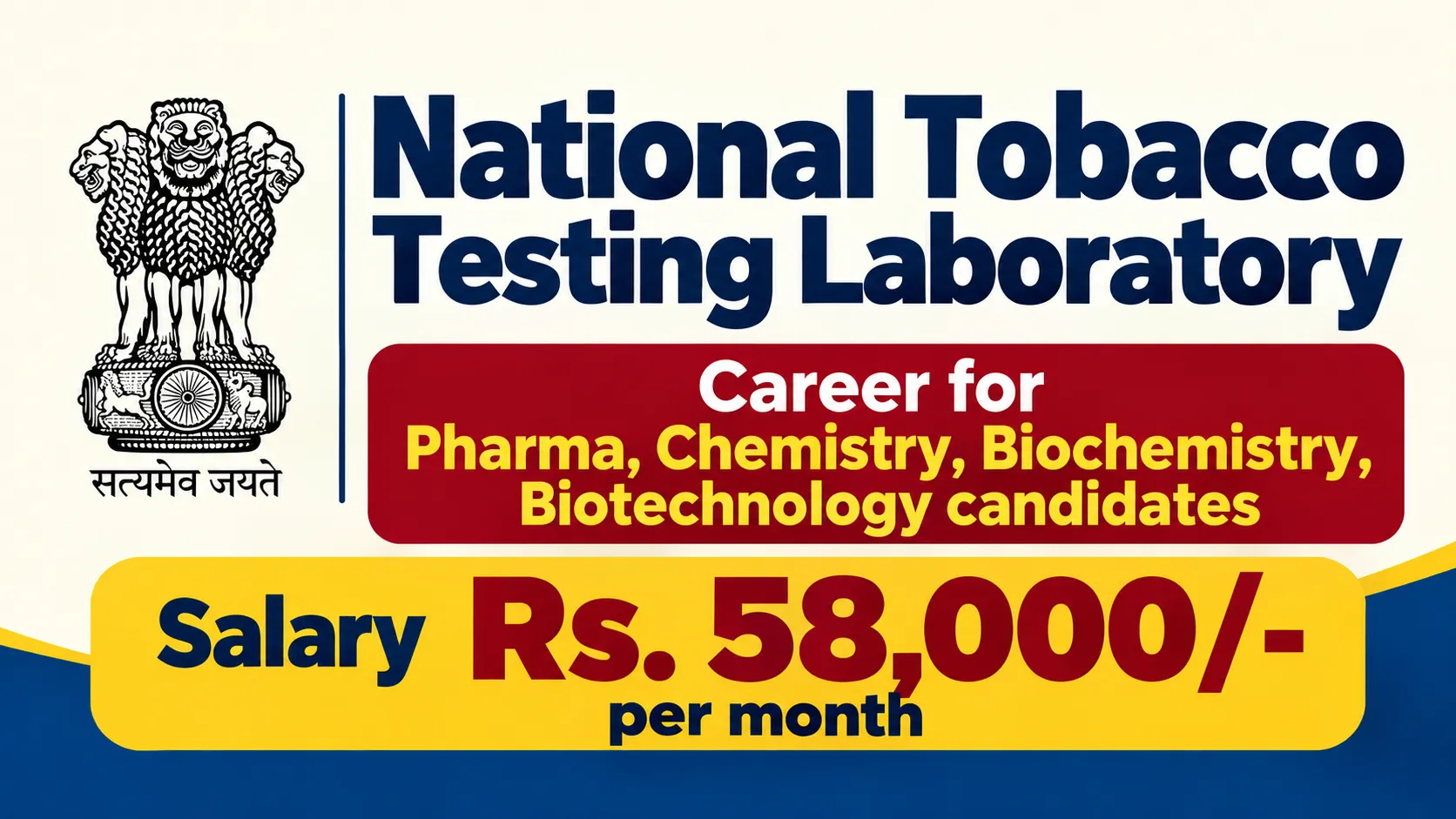 Career for Pharma, Chemistry, Biochemistry, Biotechnology candidates in NTTL