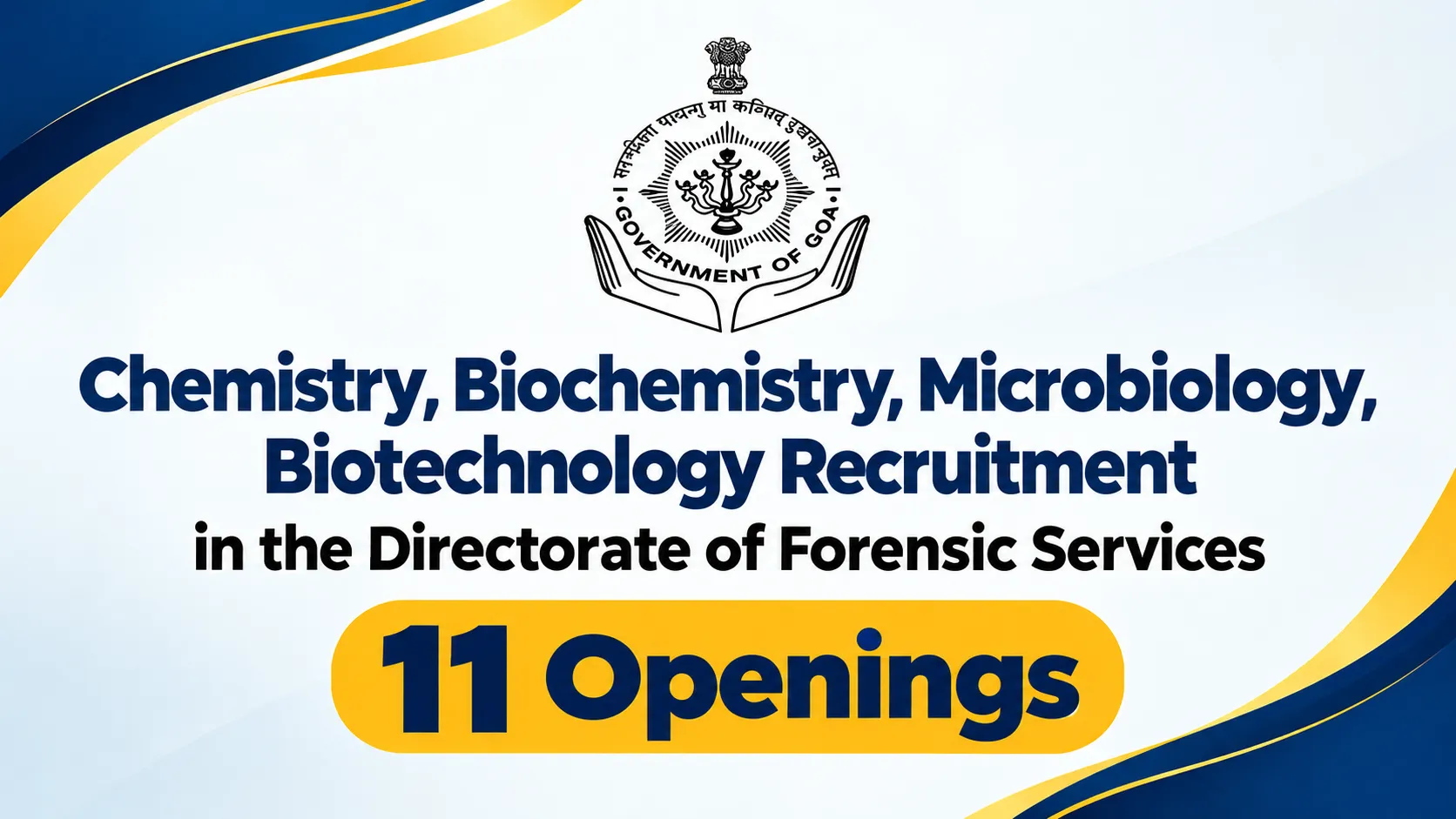 Chemistry, Biochemistry, Microbiology, Biotechnology Recruitment in the Directorate of Forensic Services