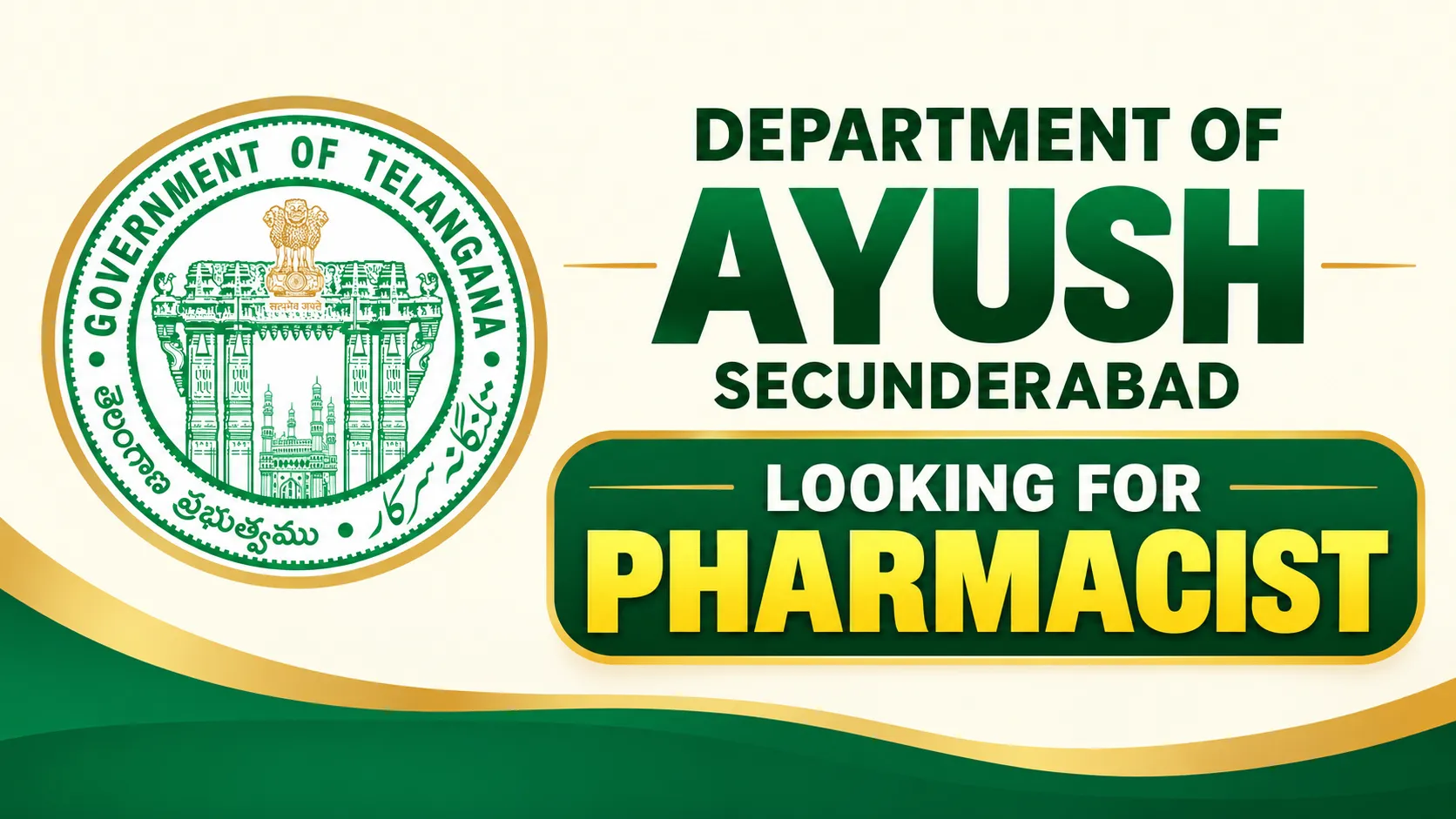 Department of AYUSH Secunderabad looking for Pharmacist