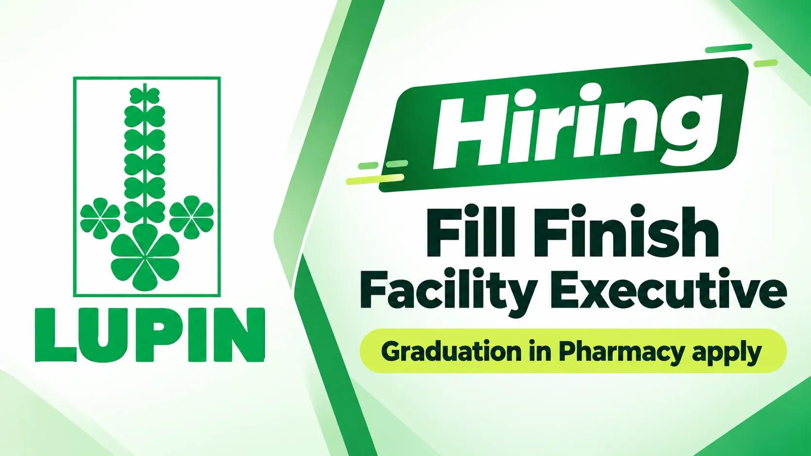 Lupin Hiring Fill Finish Facility Executive