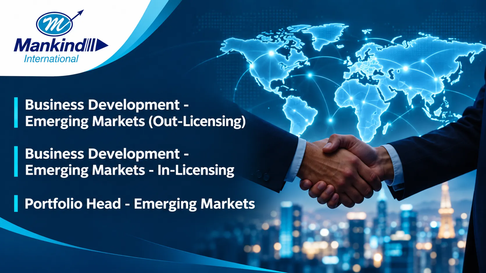 Openings in Emerging Markets at Mankind Pharma
