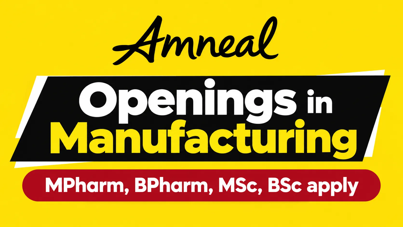 Openings in Manufacturing at Amneal Pharmaceuticals