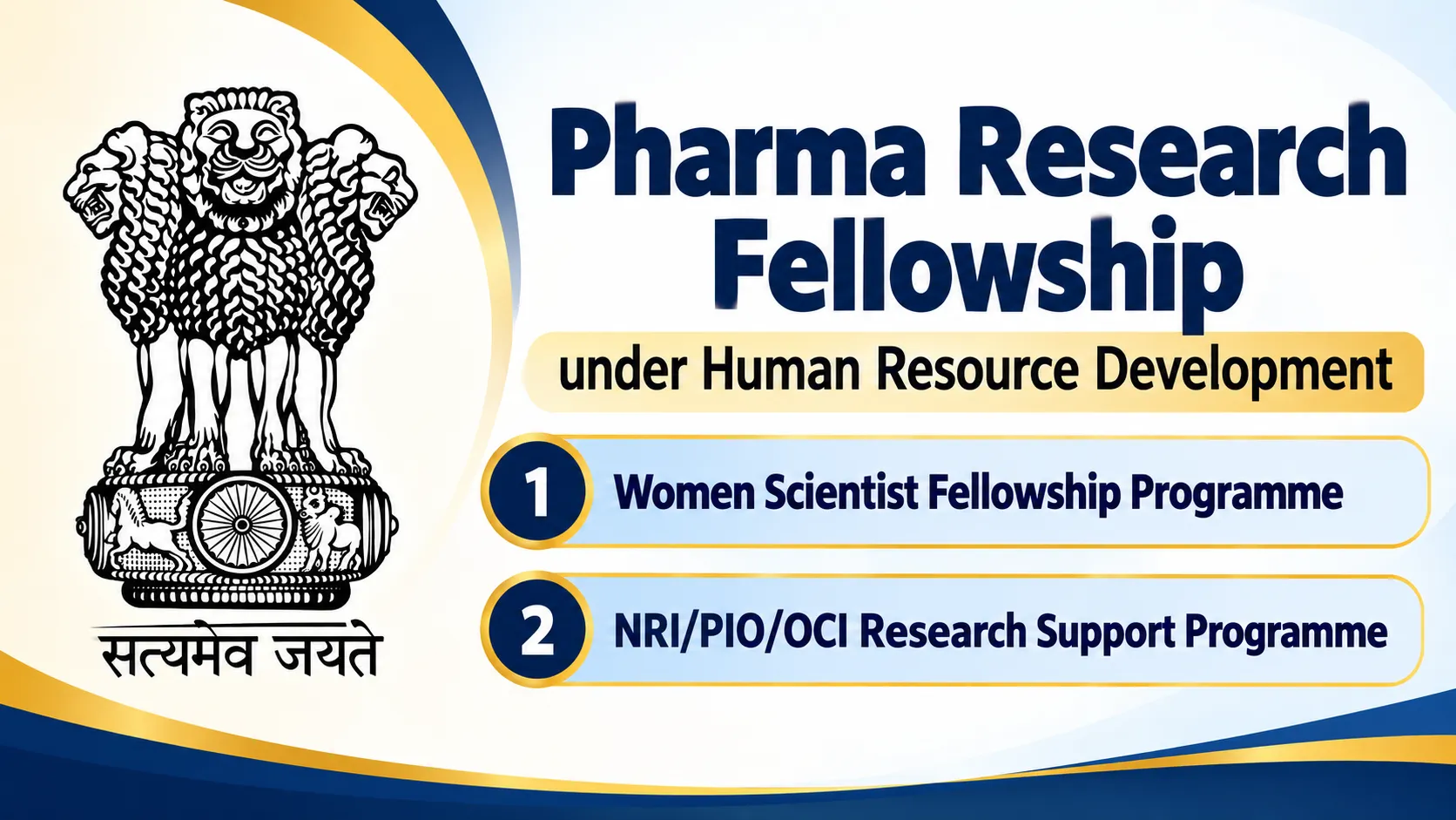 Pharma Research Fellowship under Human Resource Development