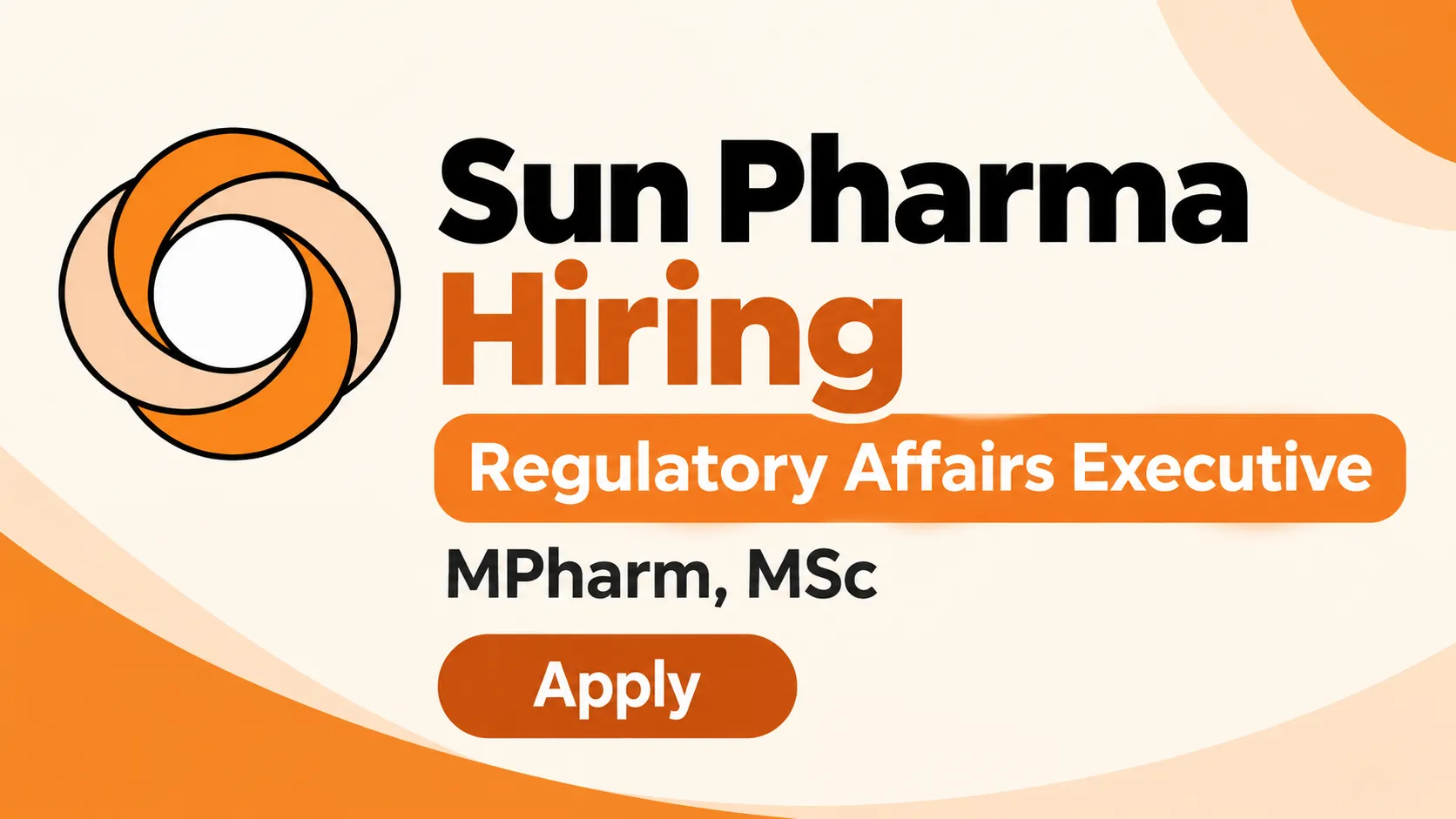 Sun Pharma Hiring Regulatory Affairs Executive