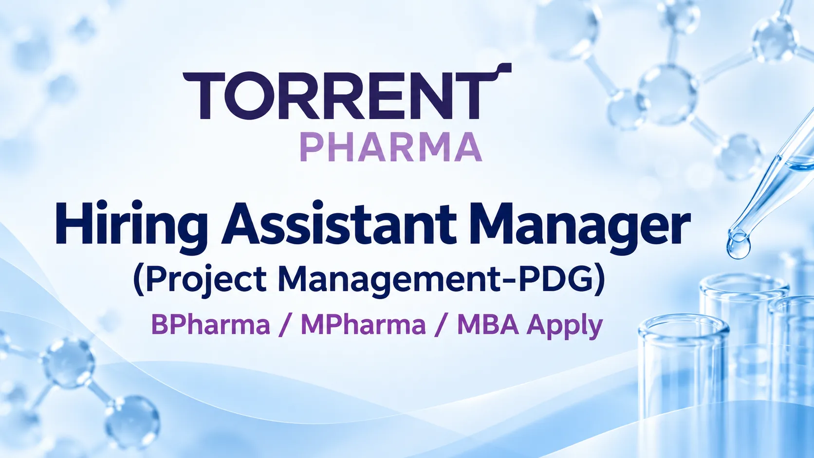 Torrent Pharma Hiring Assistant Manager
