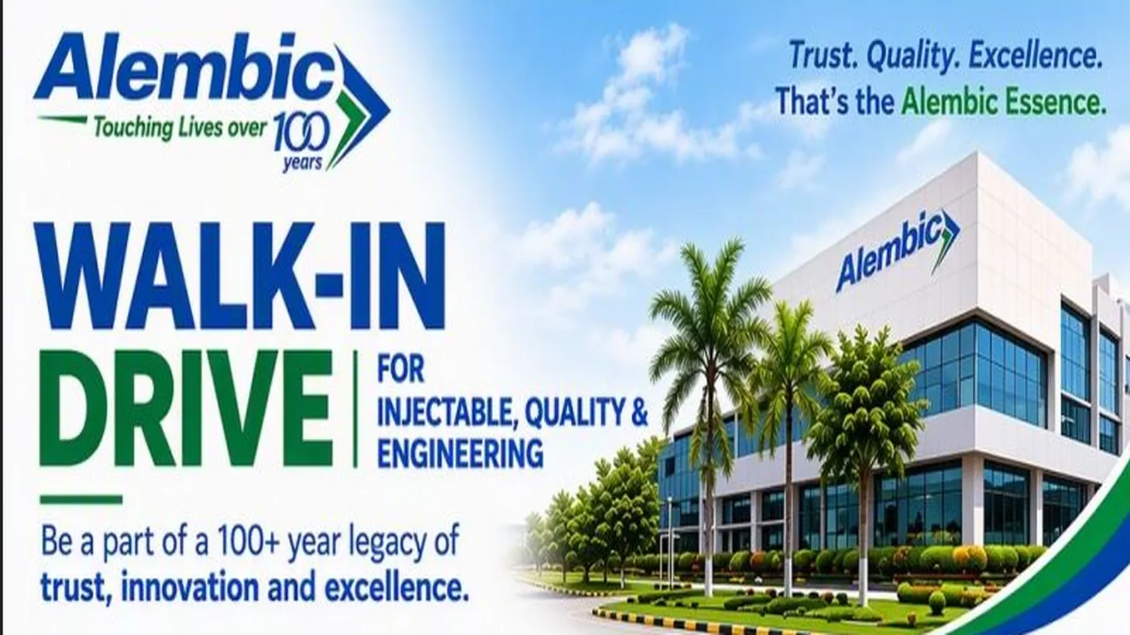 Walk In Drive for For Injectable, Quality and Engineering at Alembic Pharma