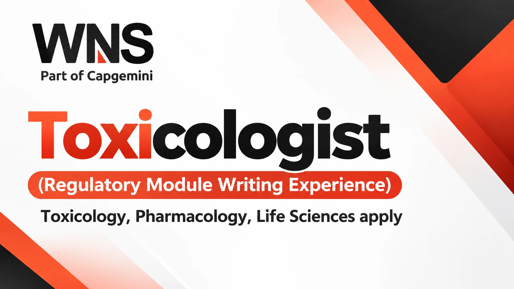 WNS Global Services looking for Toxicologist